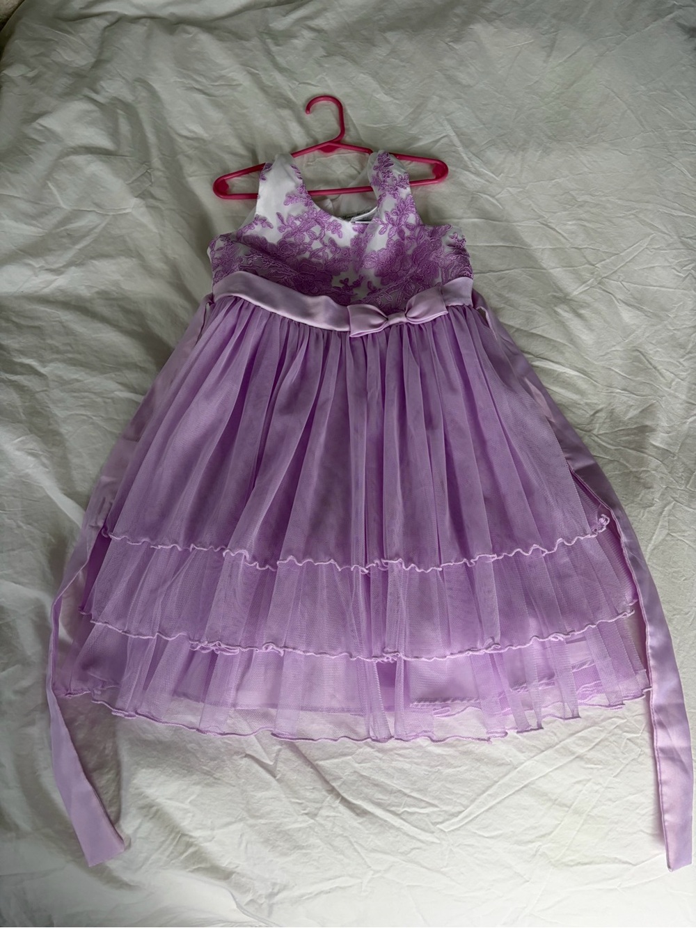 Jona Michelle Lavender Girls' Floral Lace & Tulle Party Dress